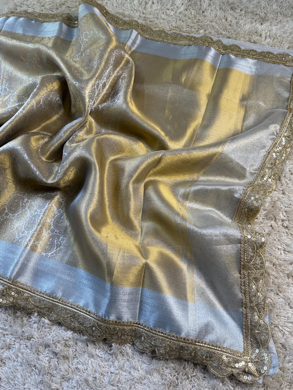 Kanjivaram Bridal bridal Katan Tissue Silk Saree