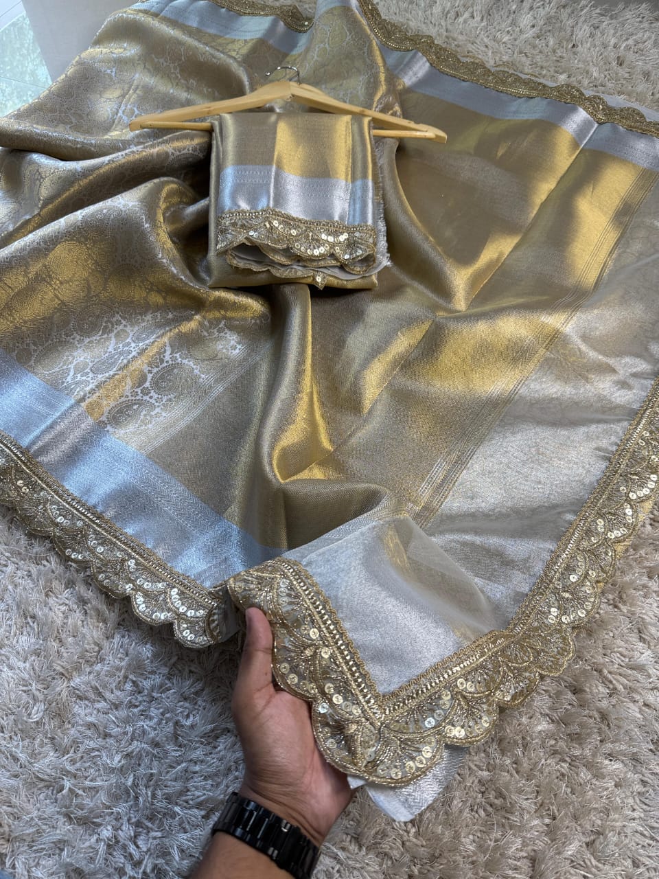 Kanjivaram Bridal bridal Katan Tissue Silk Saree