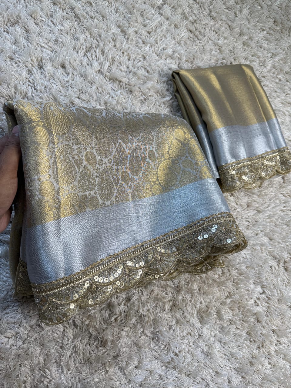 Kanjivaram Bridal bridal Katan Tissue Silk Saree