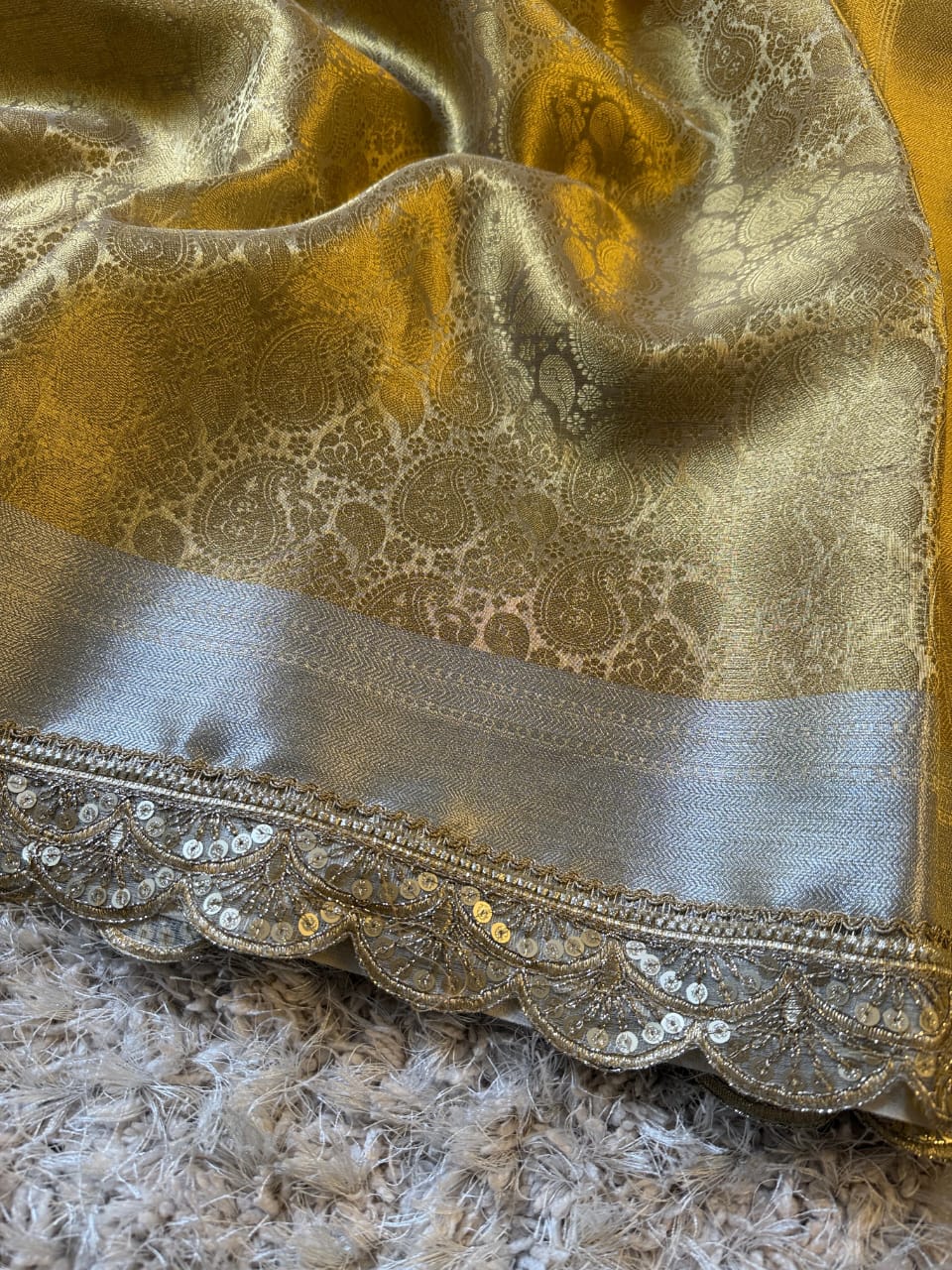 Kanjivaram Bridal bridal Katan Tissue Silk Saree