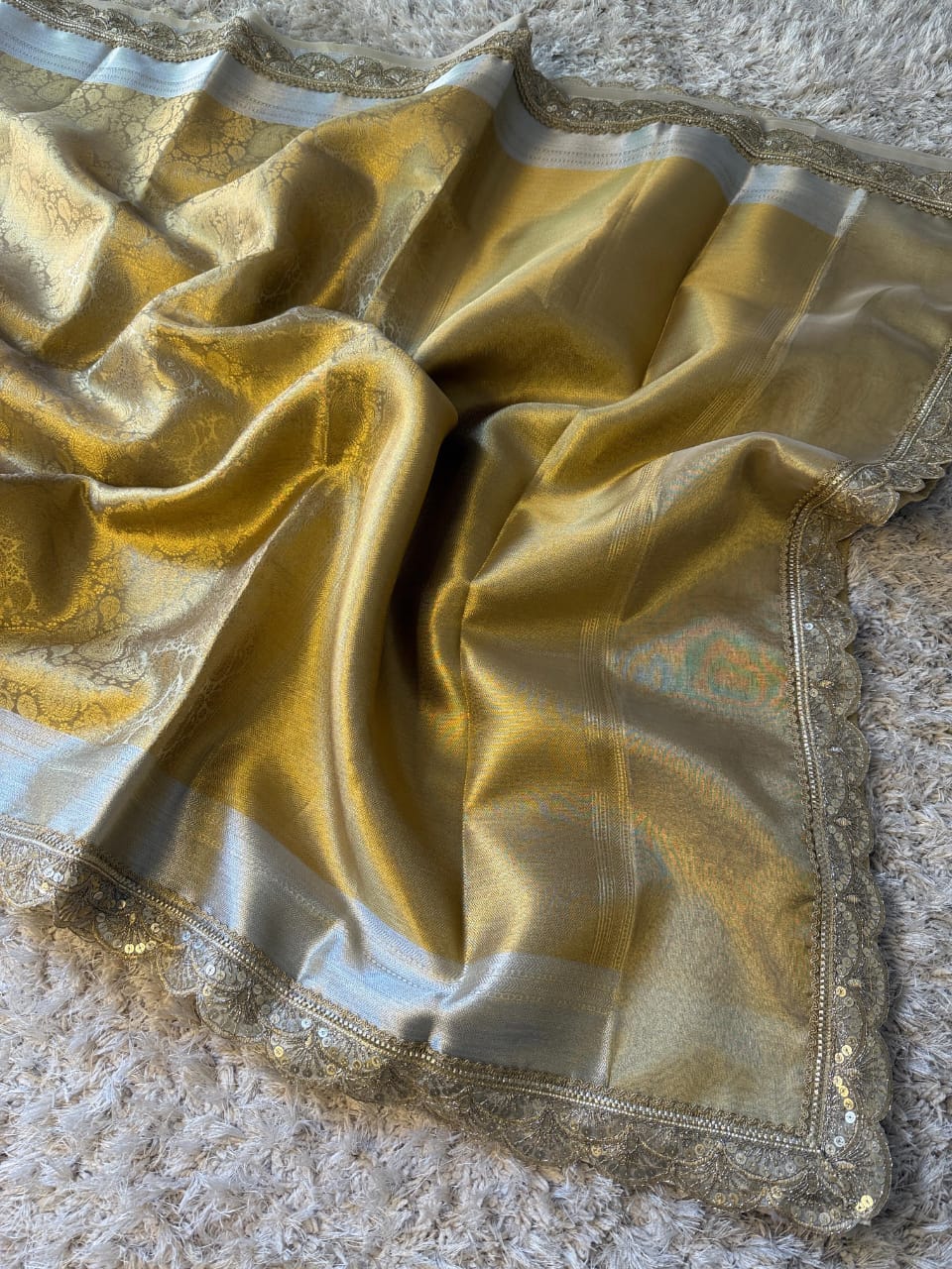 Kanjivaram Bridal bridal Katan Tissue Silk Saree