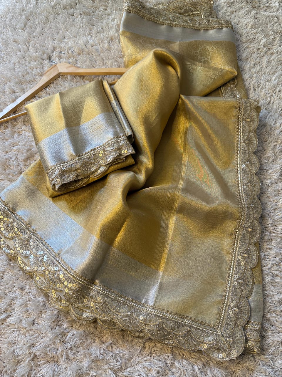 Kanjivaram Bridal bridal Katan Tissue Silk Saree