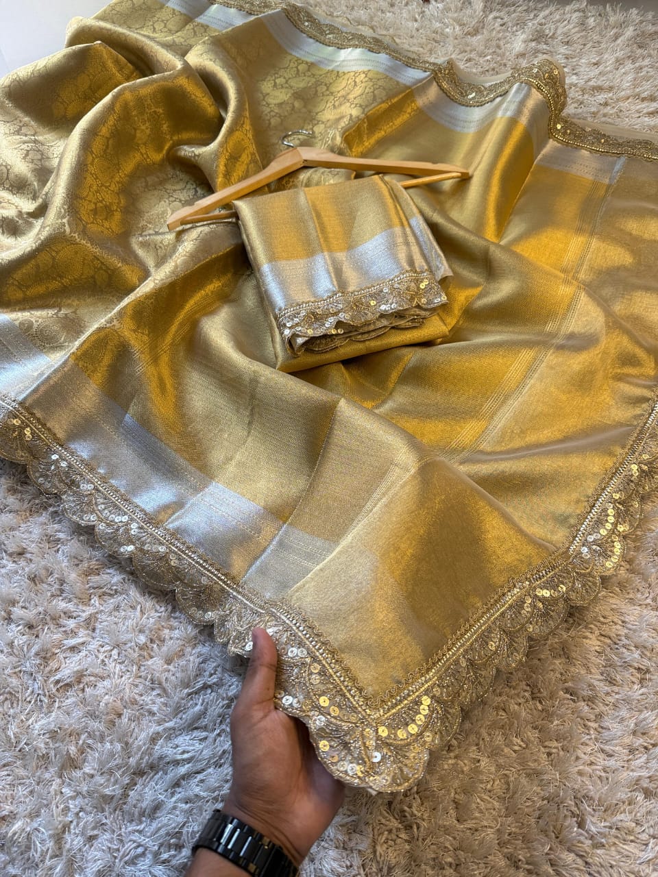 Kanjivaram Bridal bridal Katan Tissue Silk Saree