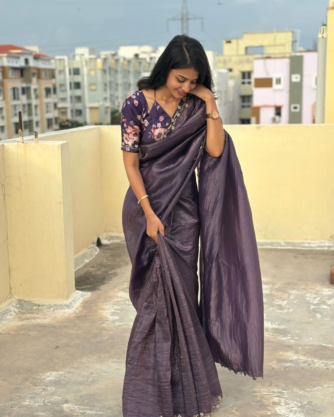Gold Crush Saree