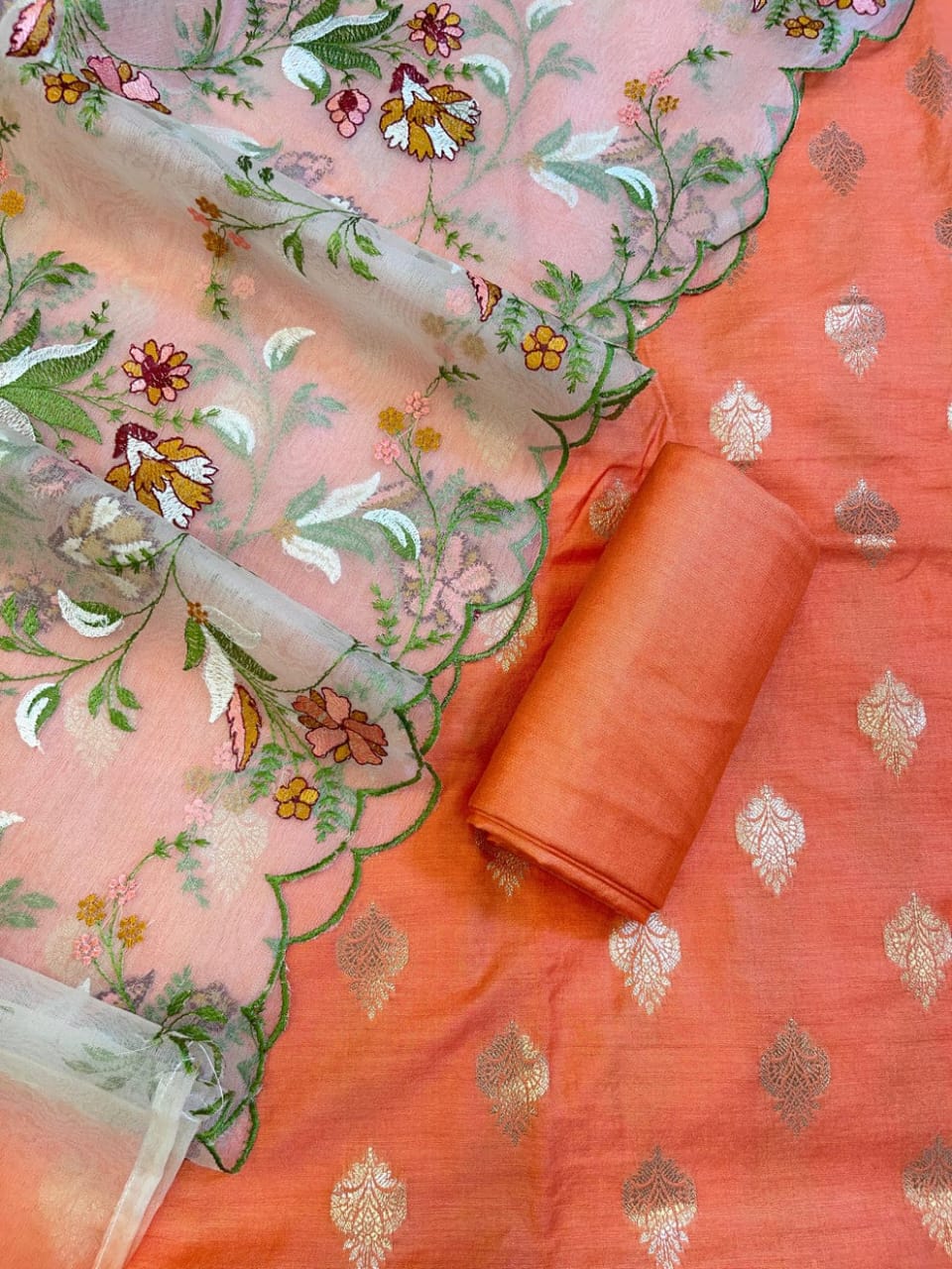 Pure Banarasi mercerised Unstitched Suit Material