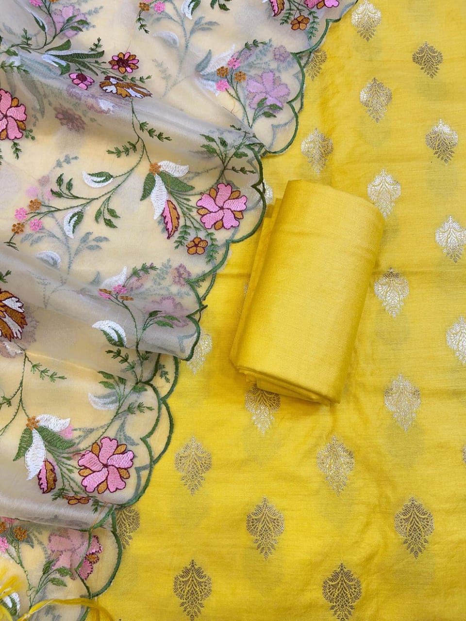 Pure Banarasi mercerised Unstitched Suit Material