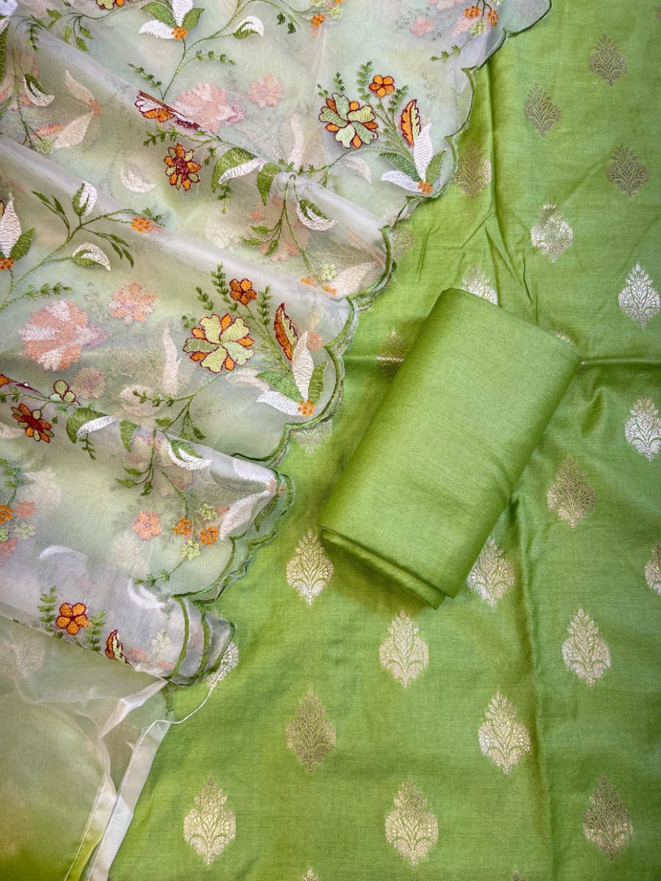 Pure Banarasi mercerised Unstitched Suit Material