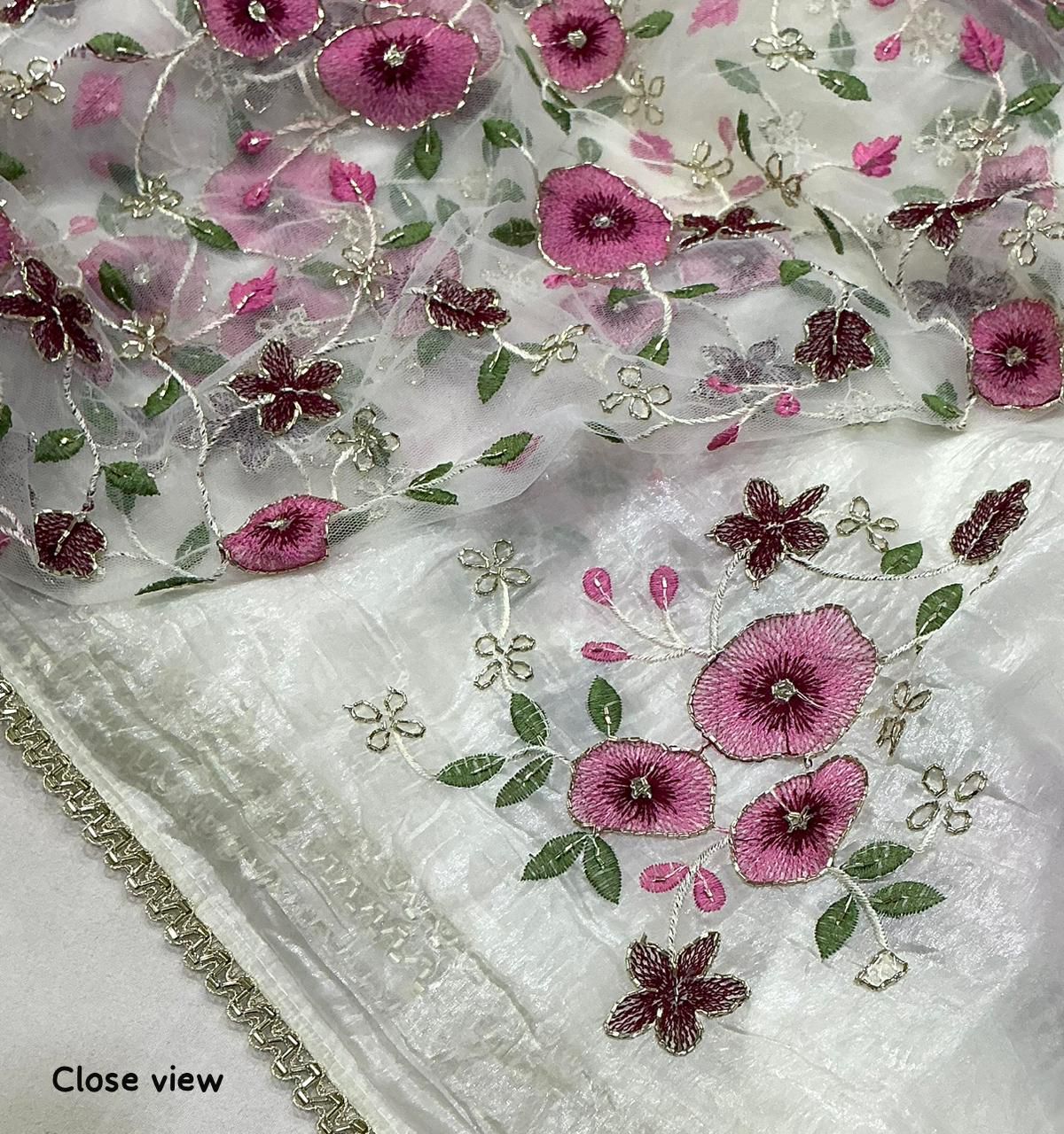 Paper Rose Crush Saree ✨