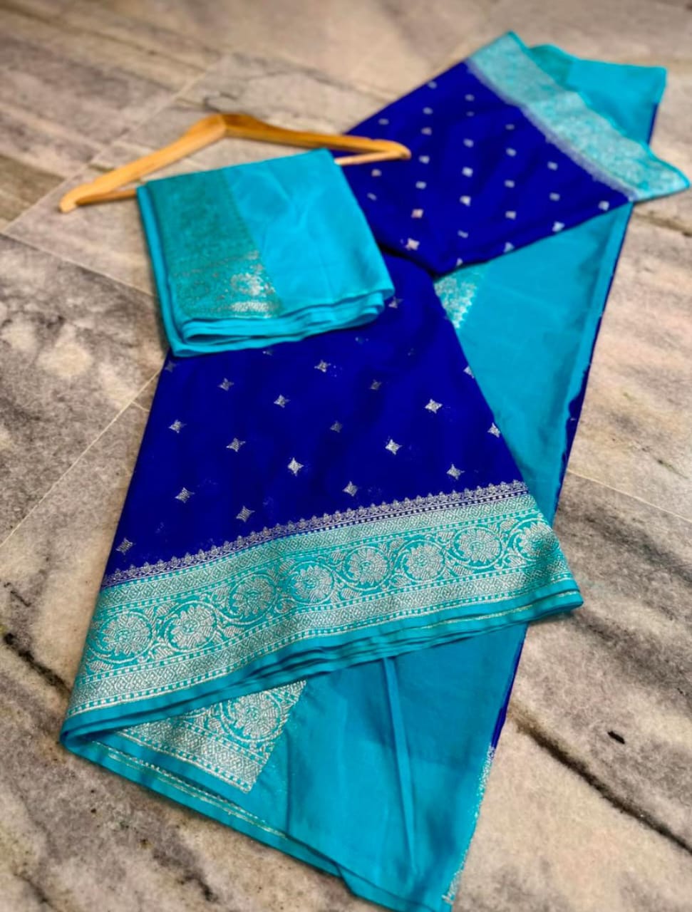Banarasi Georgette Katan Silk Saree