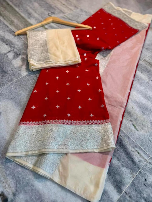 Banarasi Georgette Katan Silk Saree