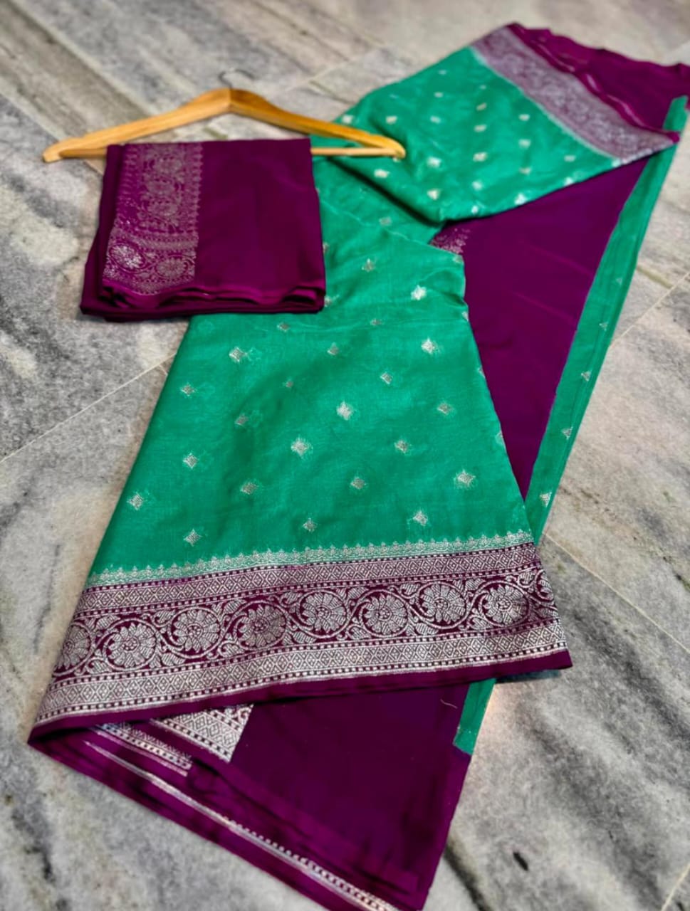 Banarasi Georgette Katan Silk Saree