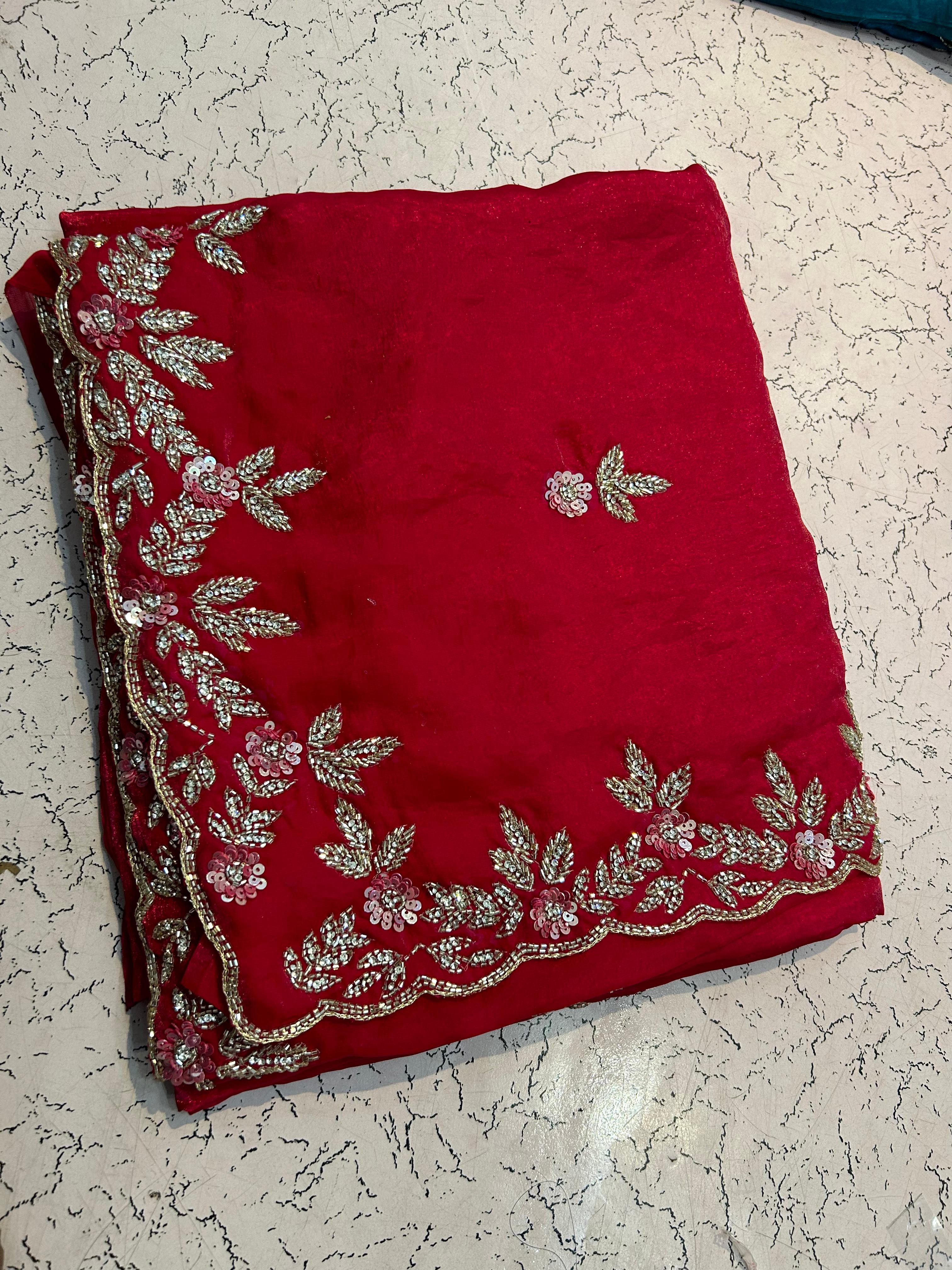 Thanu - Fendy Silk Designer Handwork Saree