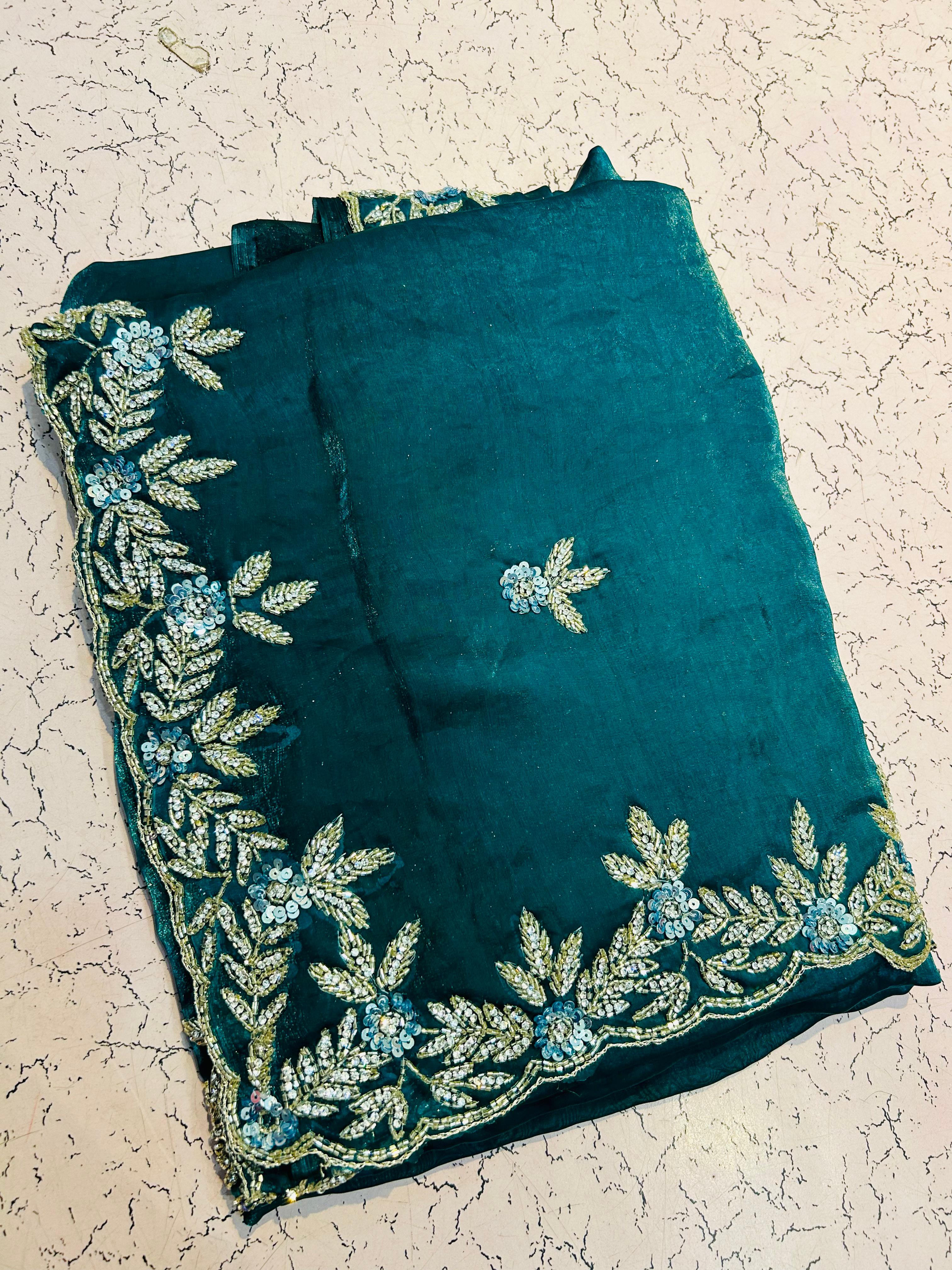 Thanu - Fendy Silk Designer Handwork Saree