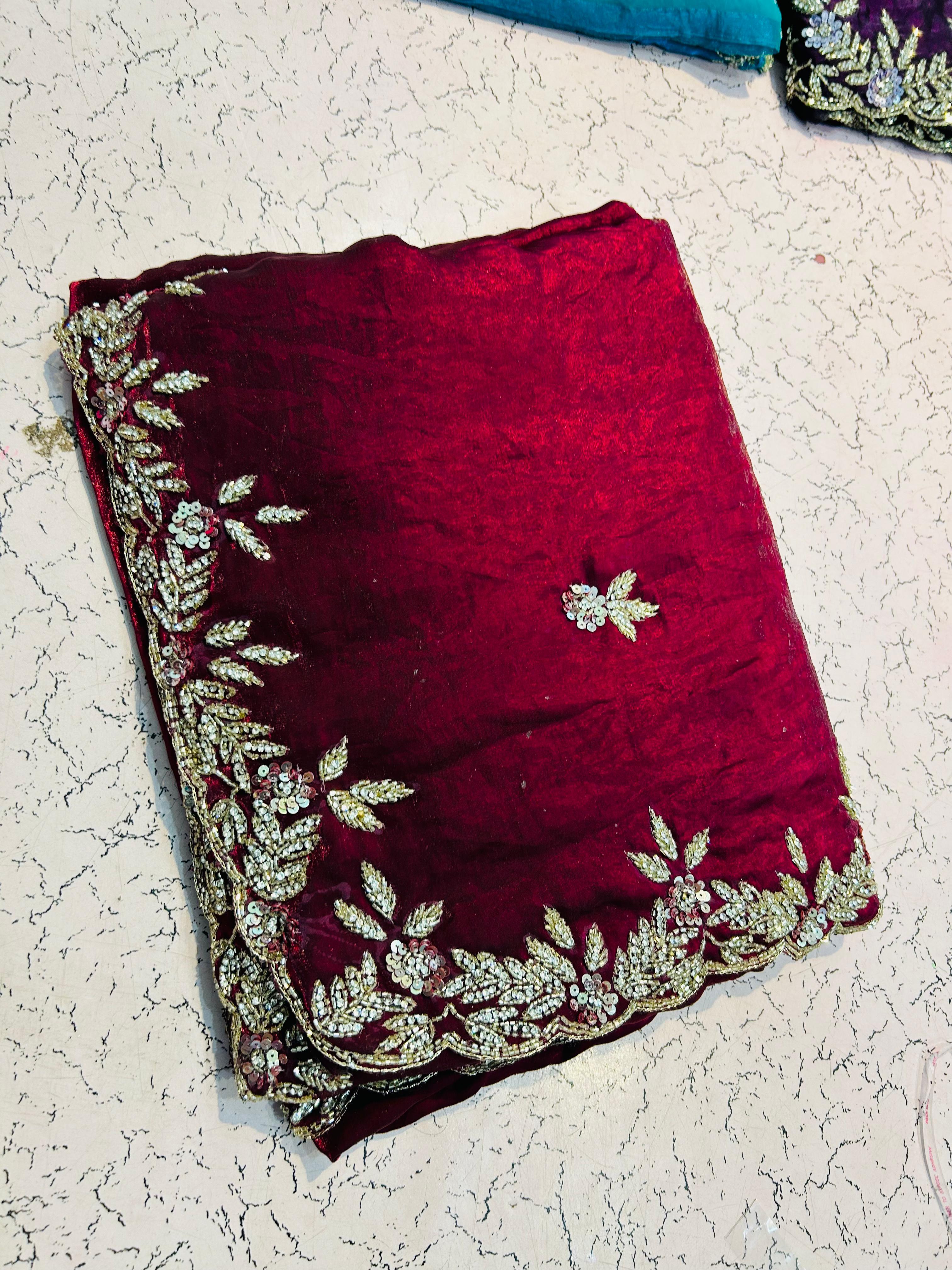Thanu - Fendy Silk Designer Handwork Saree