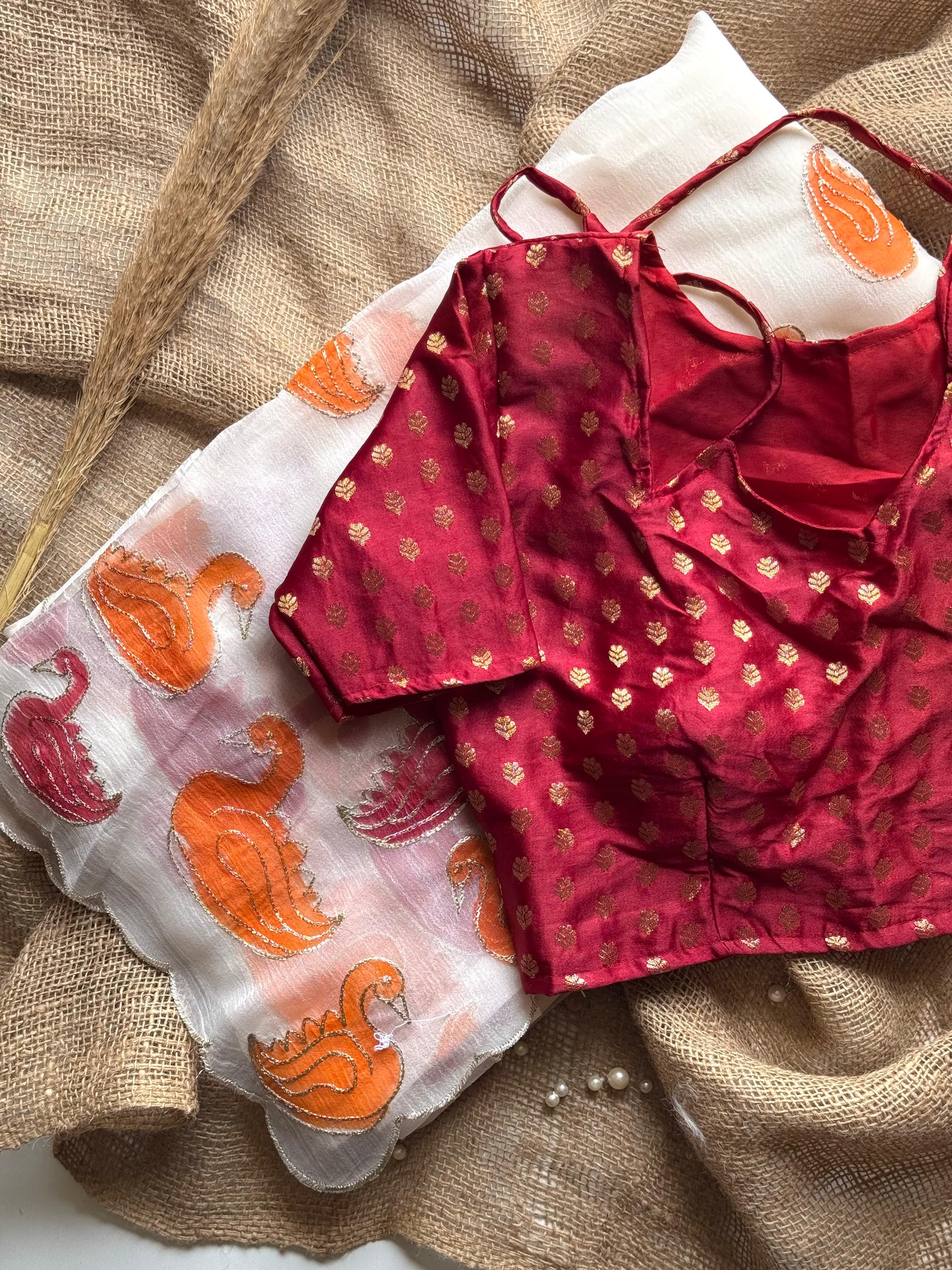 French Crush Soft silk saree