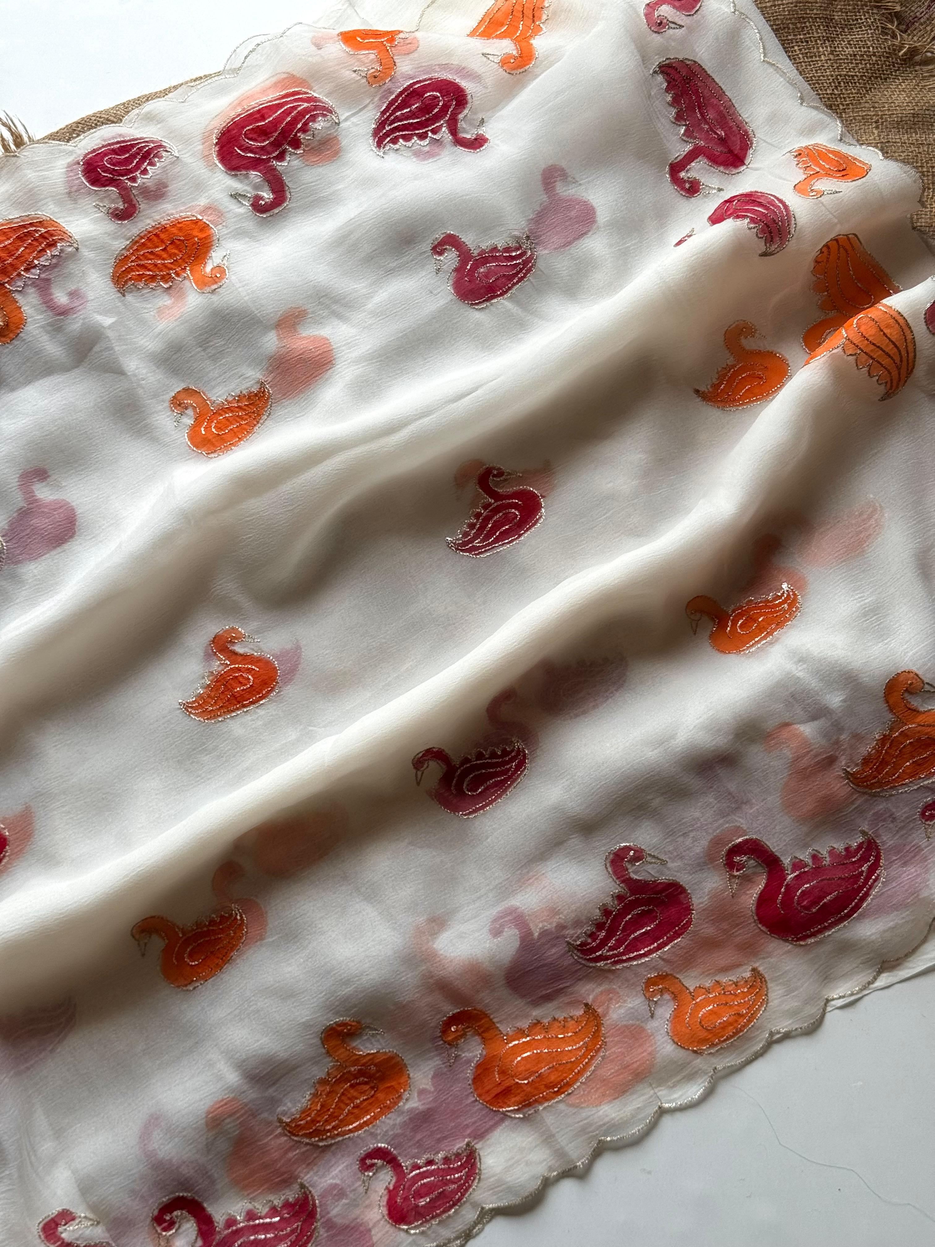 French Crush Soft silk saree