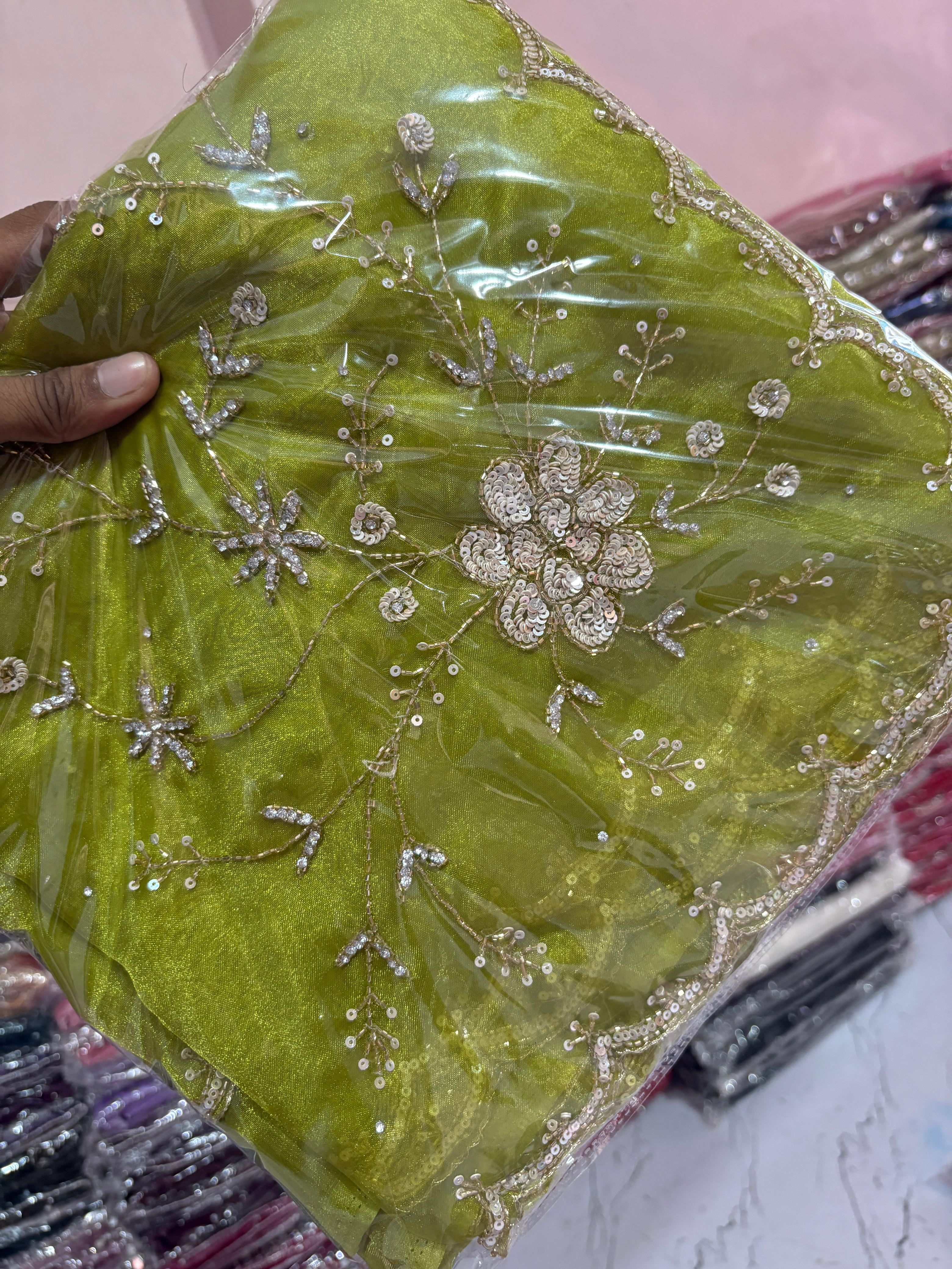 Designer Organza Handwork Saree