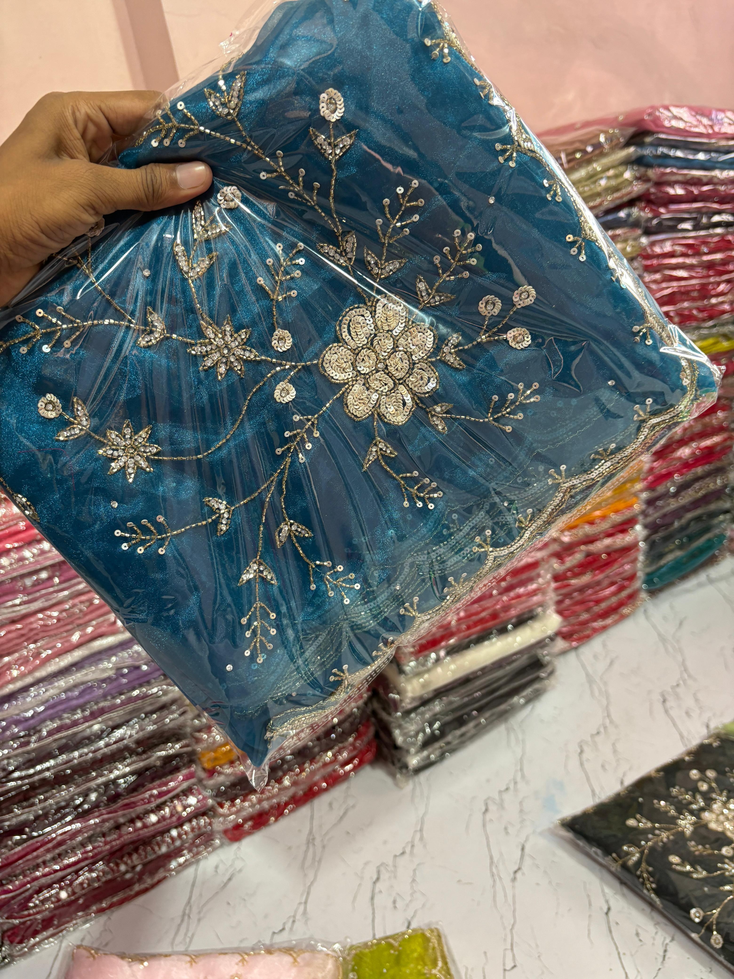 Designer Organza Handwork Saree