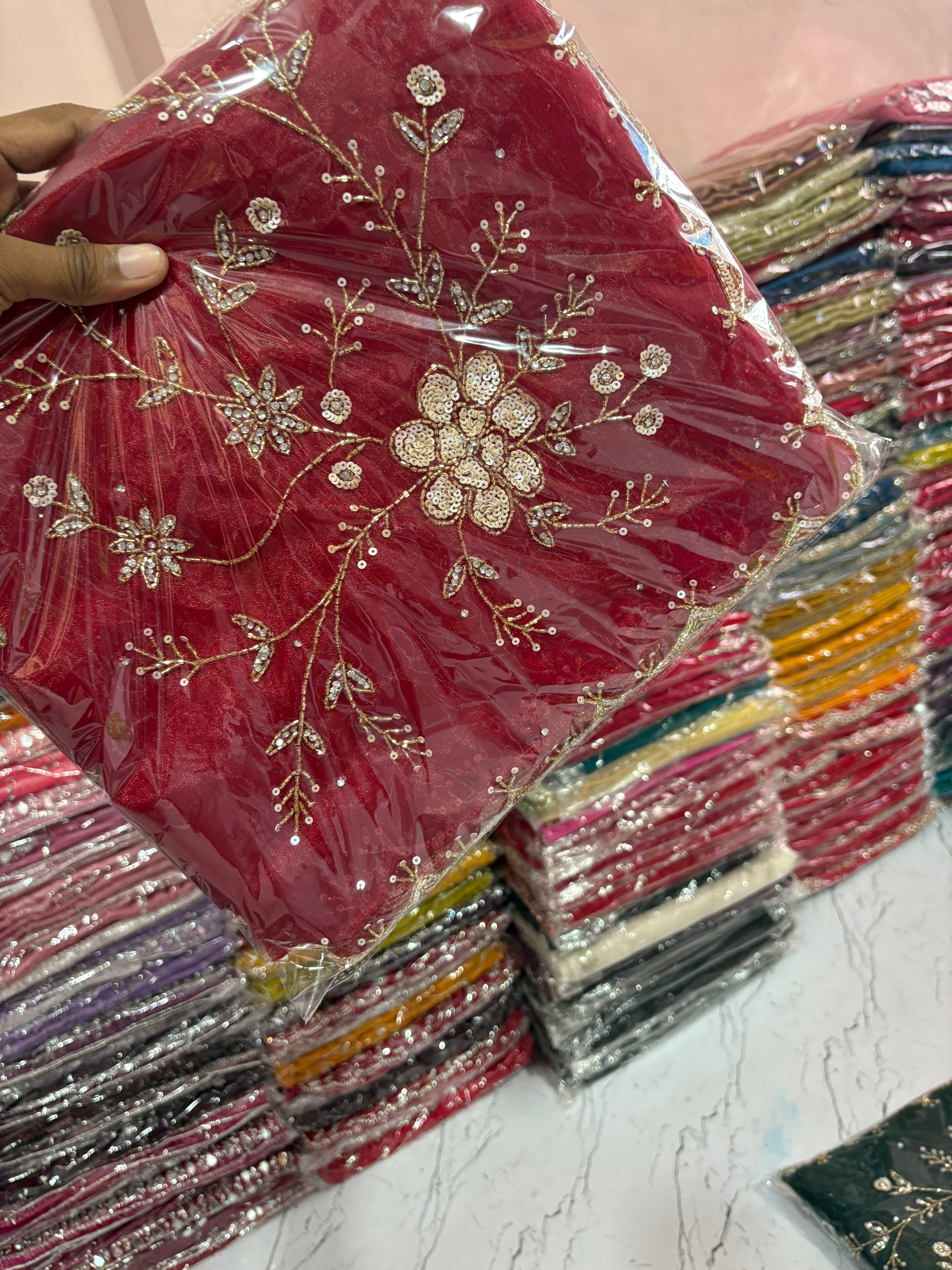 Designer Organza Handwork Saree