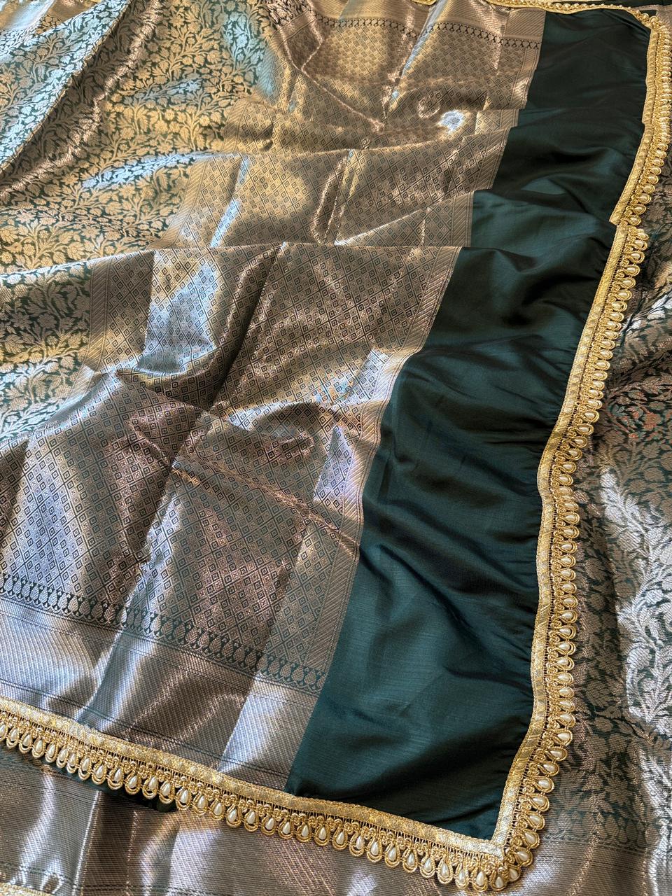 Exclusive Waskat Banarasi Brocade Katan Silk Saree ✨