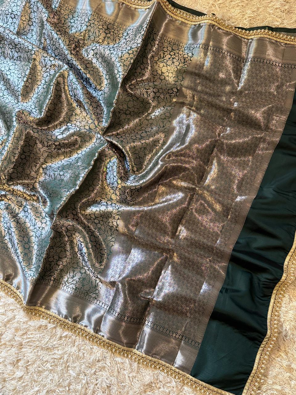 Exclusive Waskat Banarasi Brocade Katan Silk Saree ✨