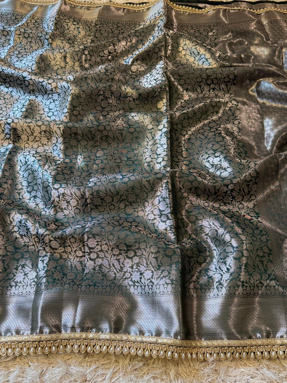 Exclusive Waskat Banarasi Brocade Katan Silk Saree ✨