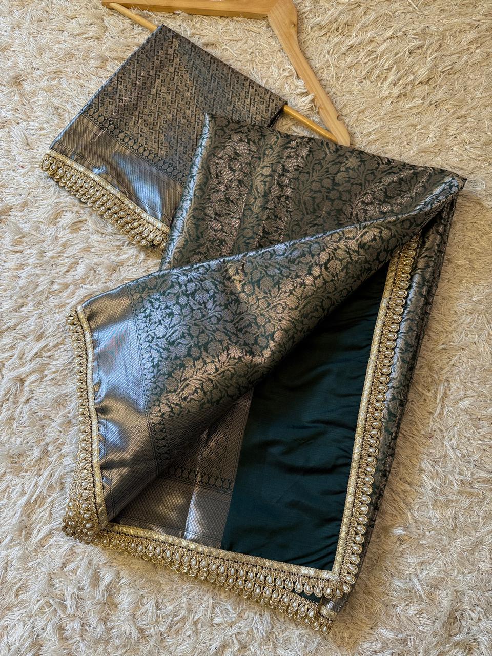 Exclusive Waskat Banarasi Brocade Katan Silk Saree ✨