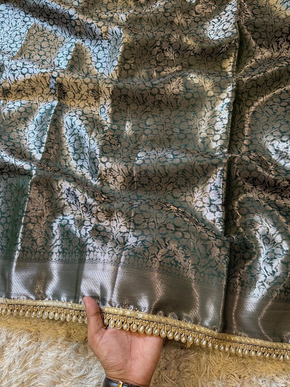 Exclusive Waskat Banarasi Brocade Katan Silk Saree ✨