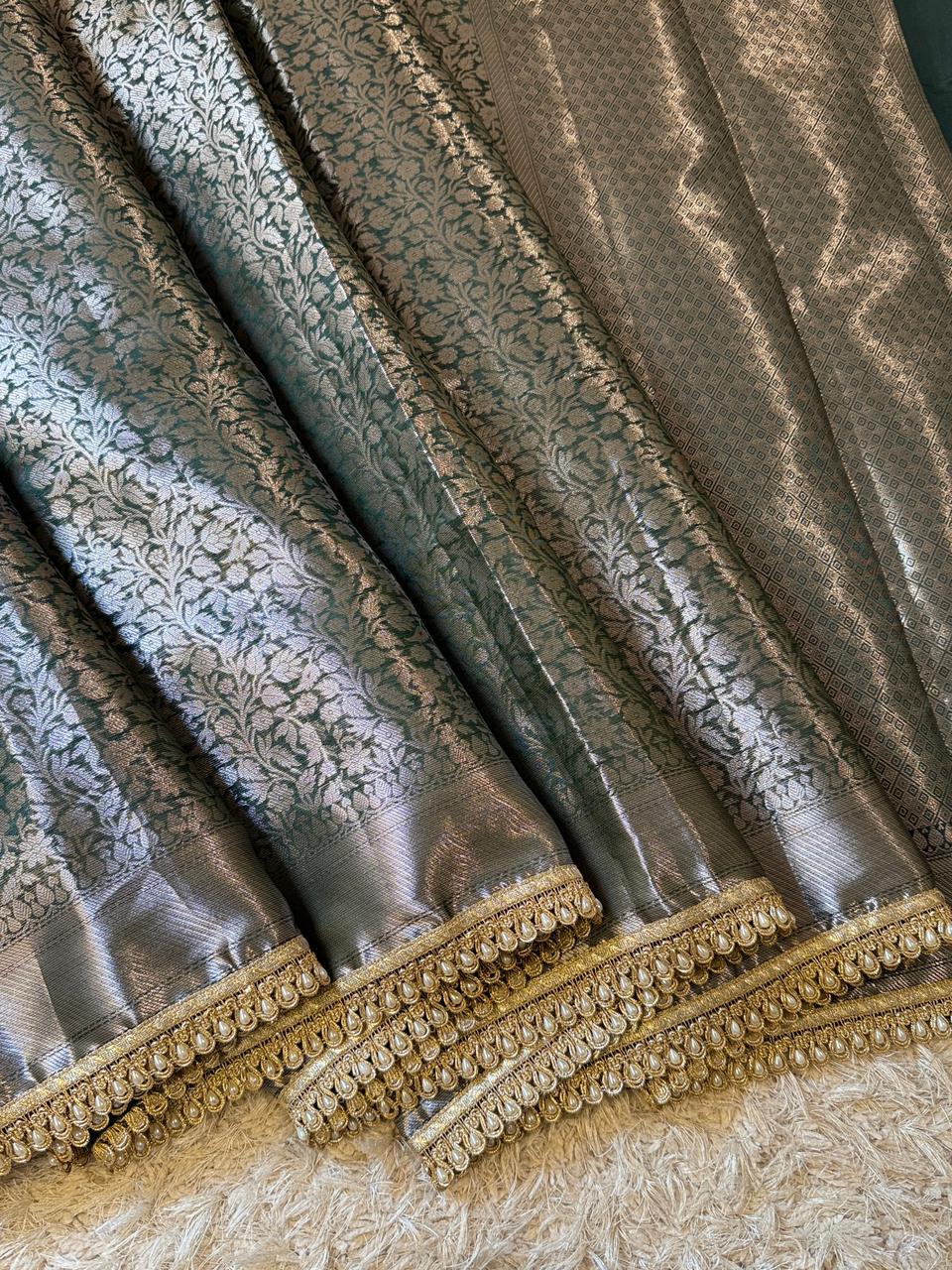 Exclusive Waskat Banarasi Brocade Katan Silk Saree ✨