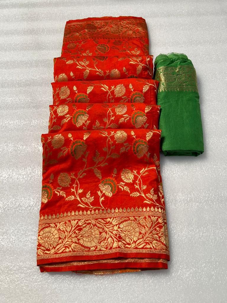 Pure Soft Khadi Georgette Silk Saree