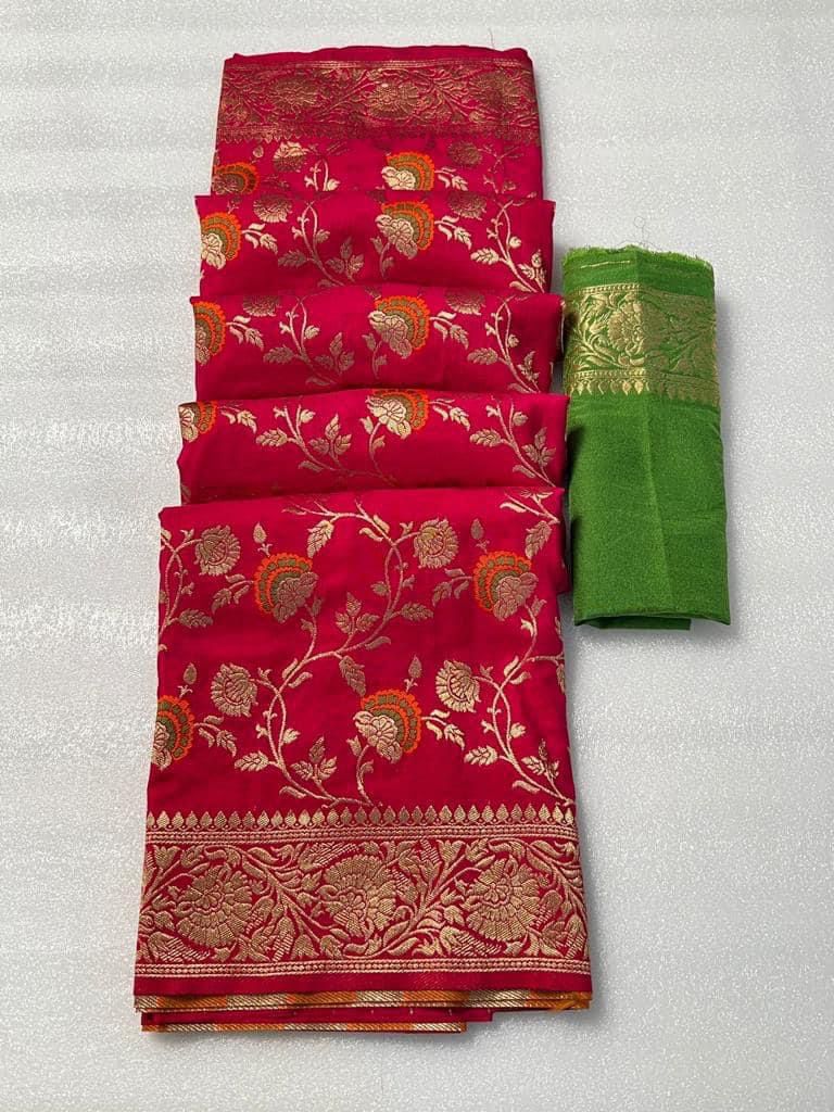 Pure Soft Khadi Georgette Silk Saree