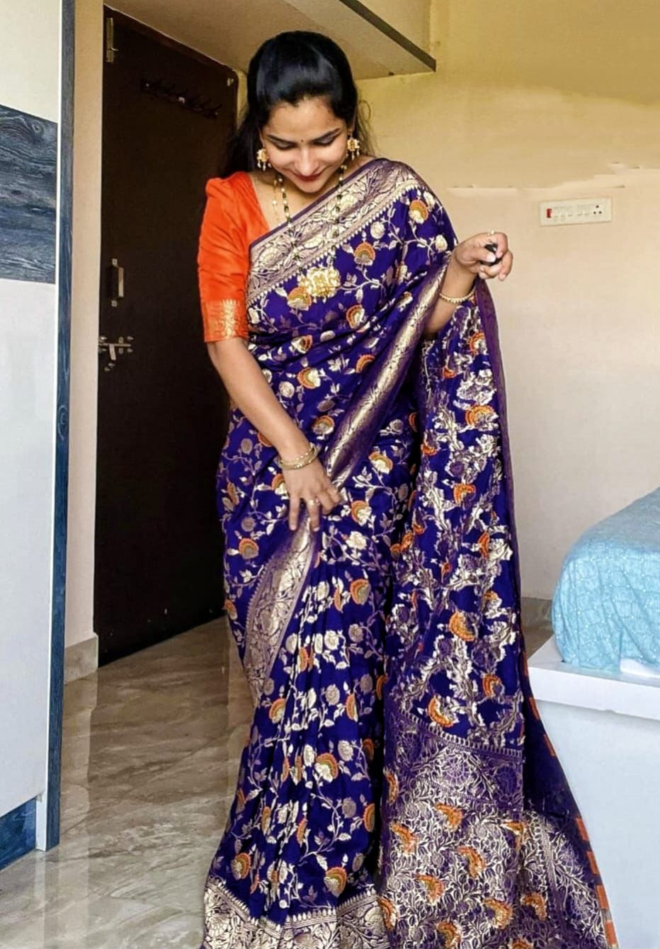 Pure Soft Khadi Georgette Silk Saree