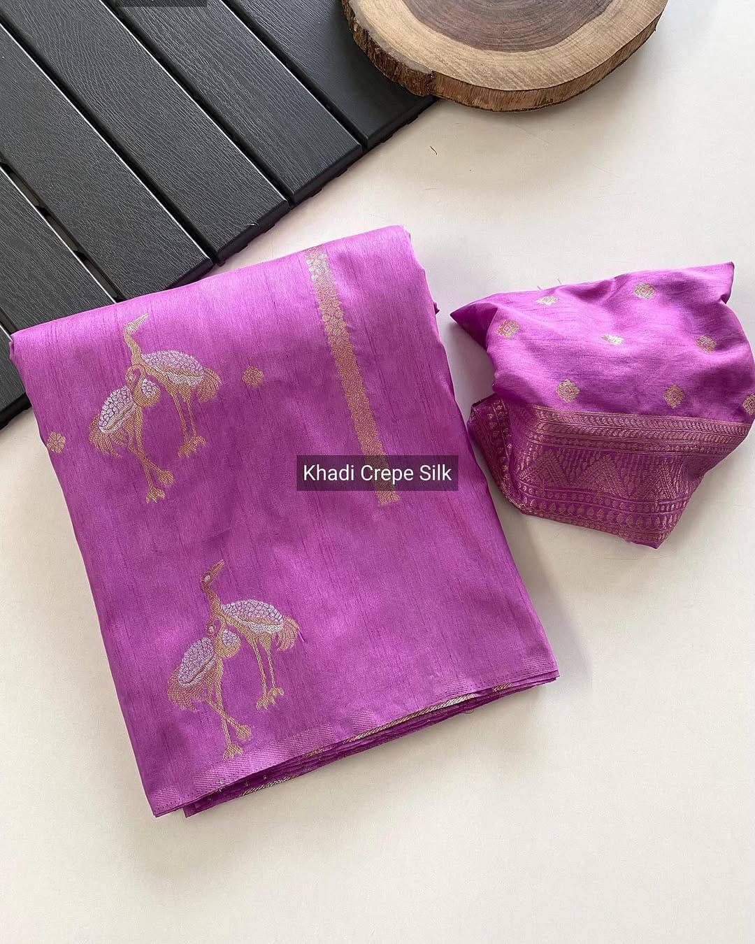 Experience the grandeur of Banarasi craftsmanship! Our stunning nylon Banarasi hand-dyed saree features: