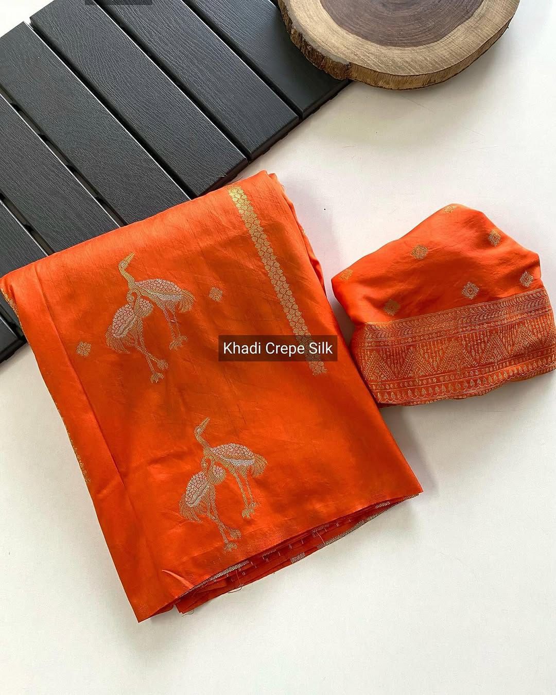 Experience the grandeur of Banarasi craftsmanship! Our stunning nylon Banarasi hand-dyed saree features: