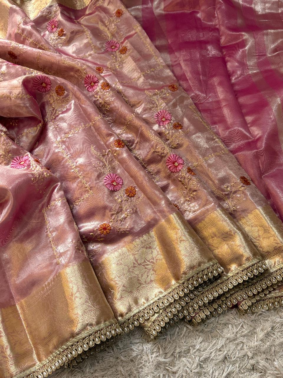 Banarasi Glass Tissue Soft Saree