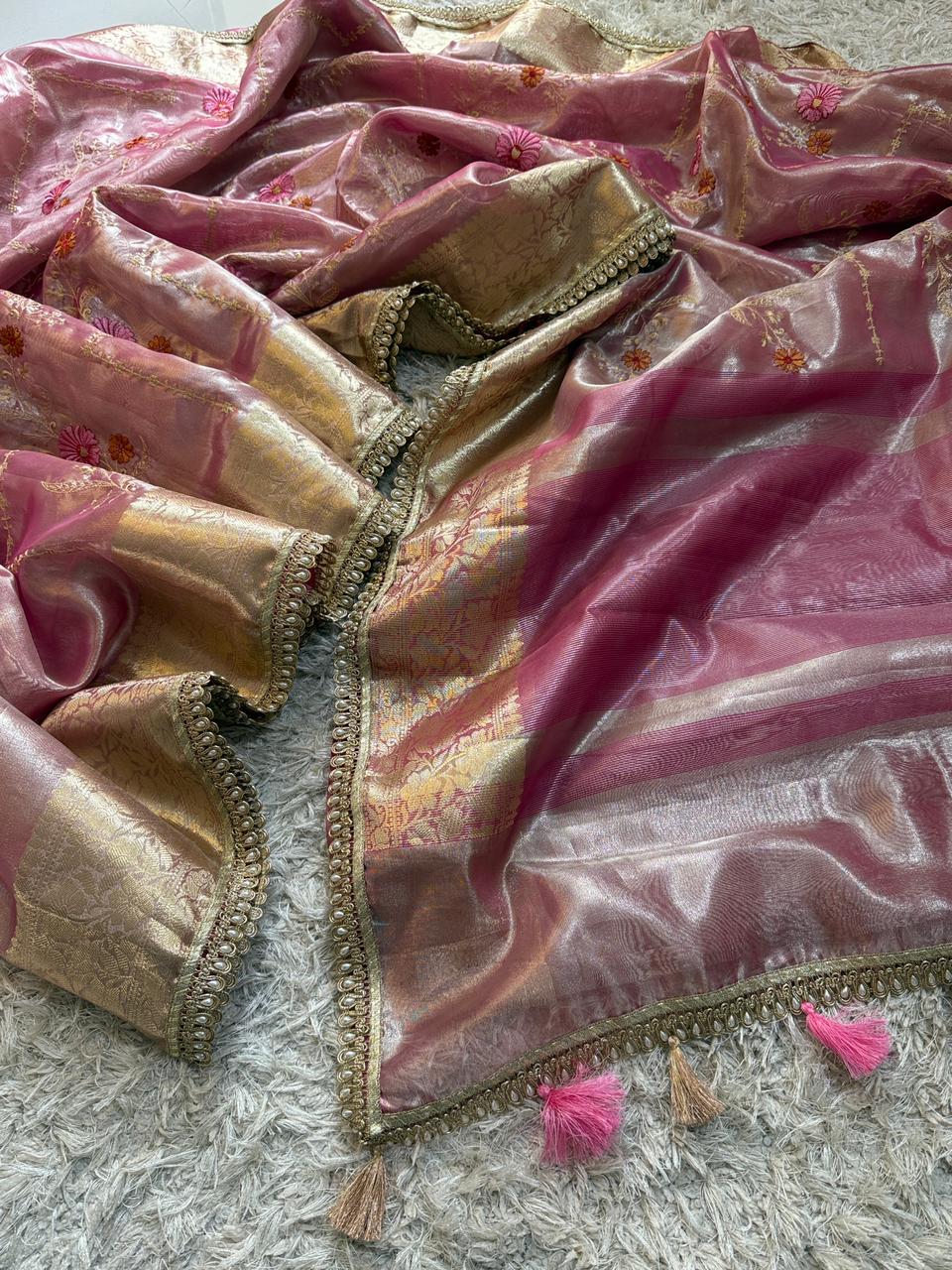 Banarasi Glass Tissue Soft Saree