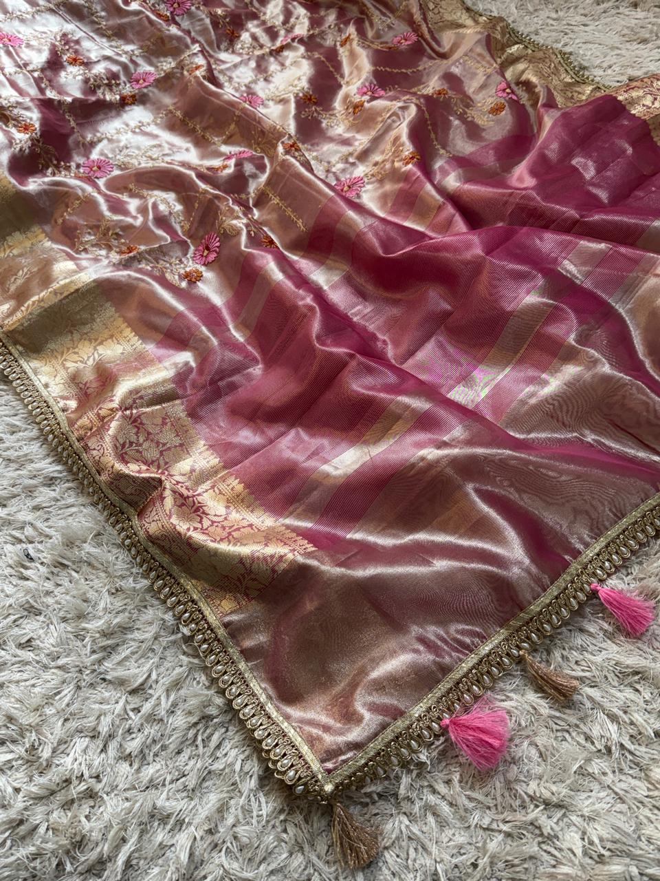 Banarasi Glass Tissue Soft Saree