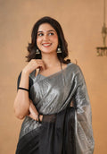 Banarasi Glass Tissue Silk Saree with Luxury tassels work