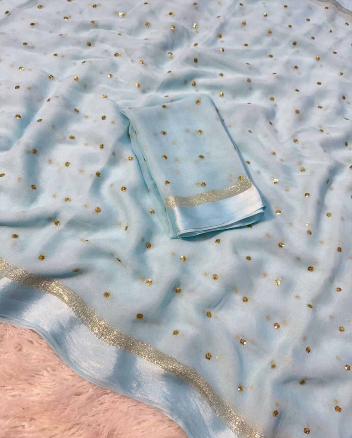 Pure Viscose Satin Border Georgette