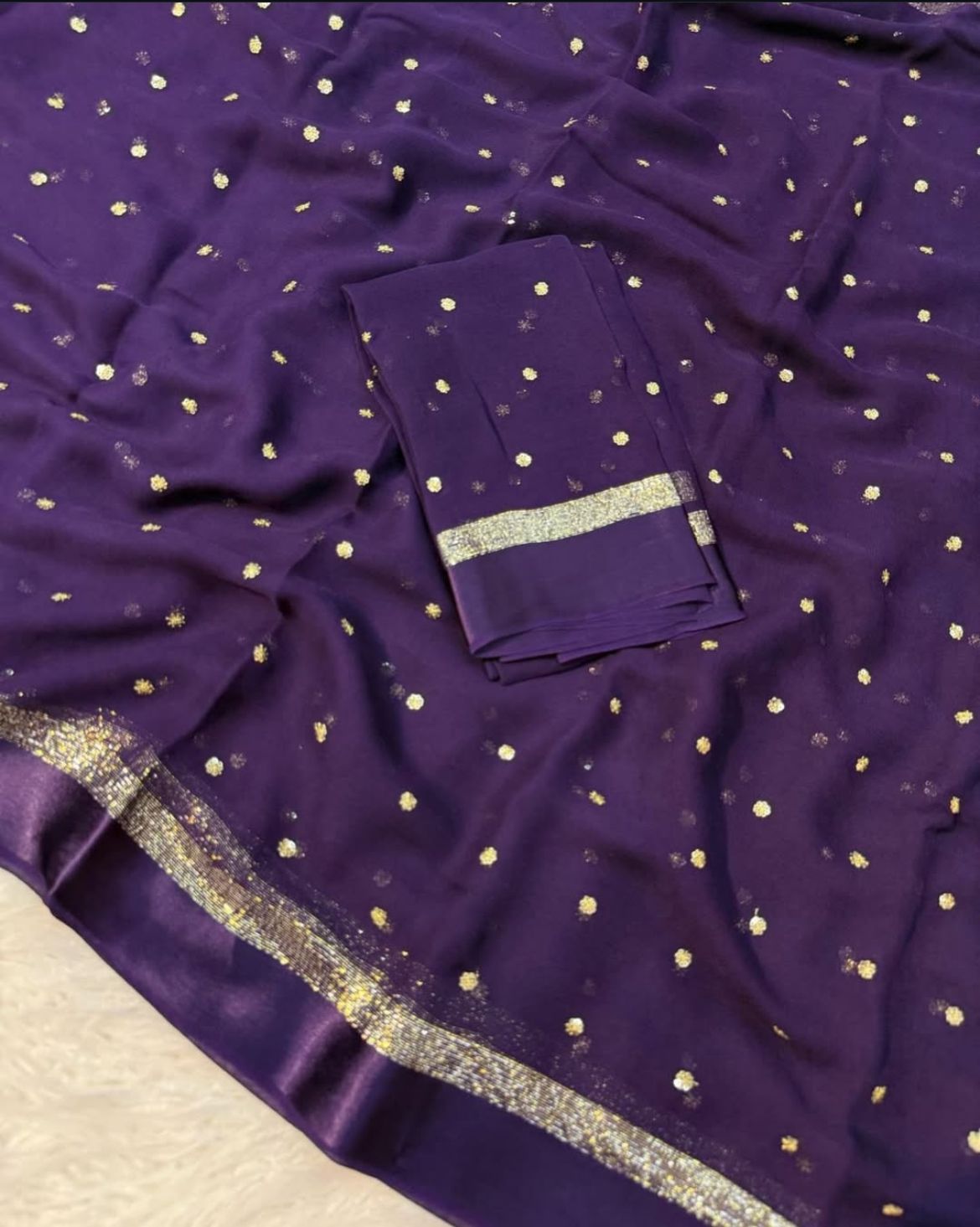 Pure Viscose Satin Border Georgette