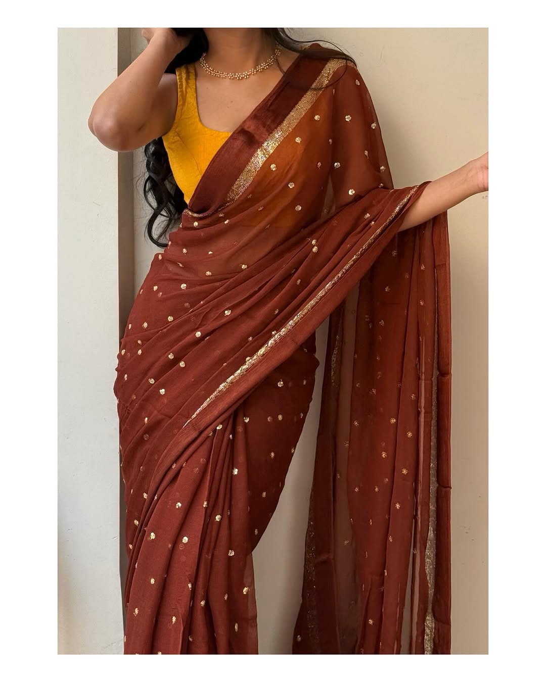 Pure Viscose Satin Border Georgette