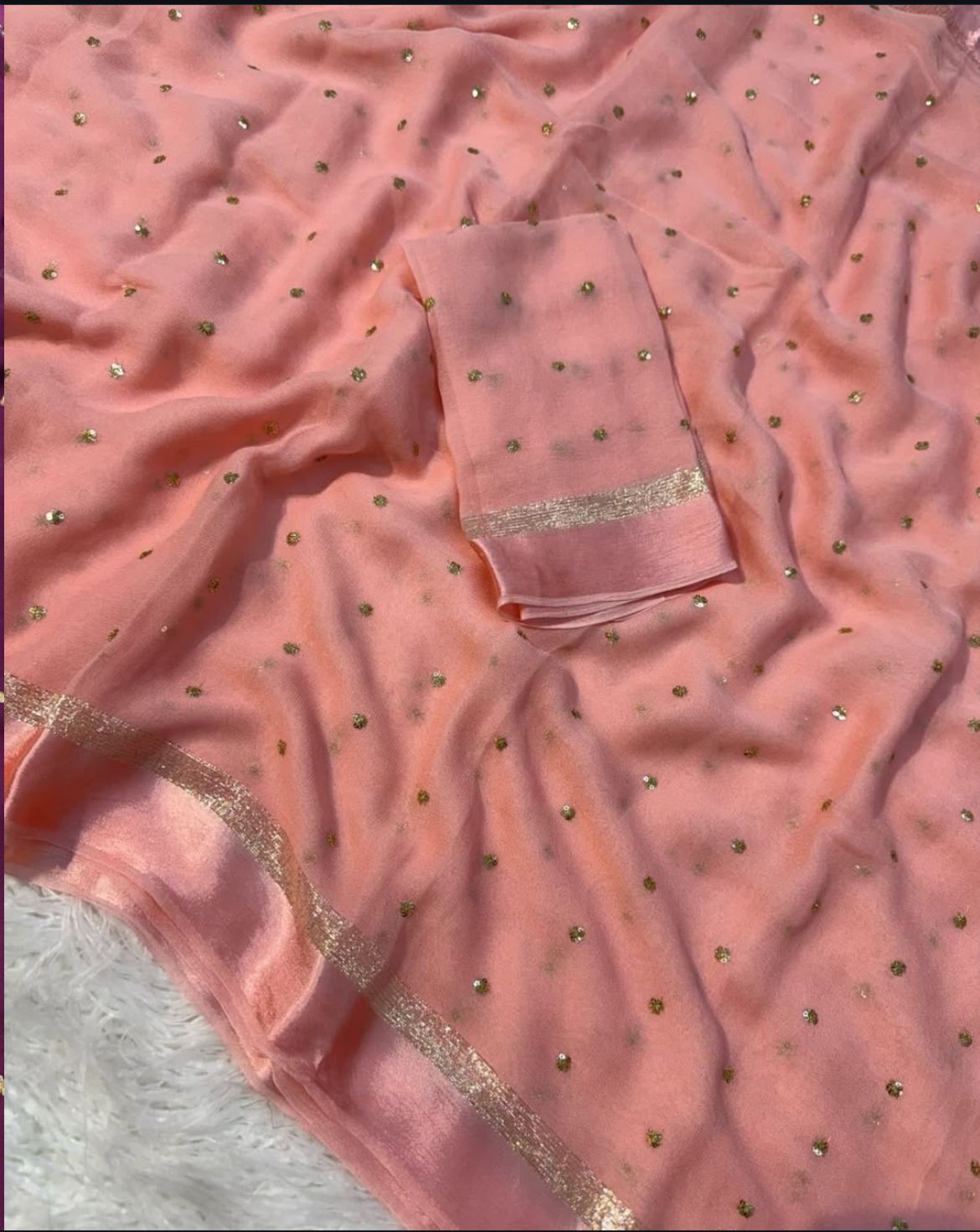 Pure Viscose Satin Border Georgette