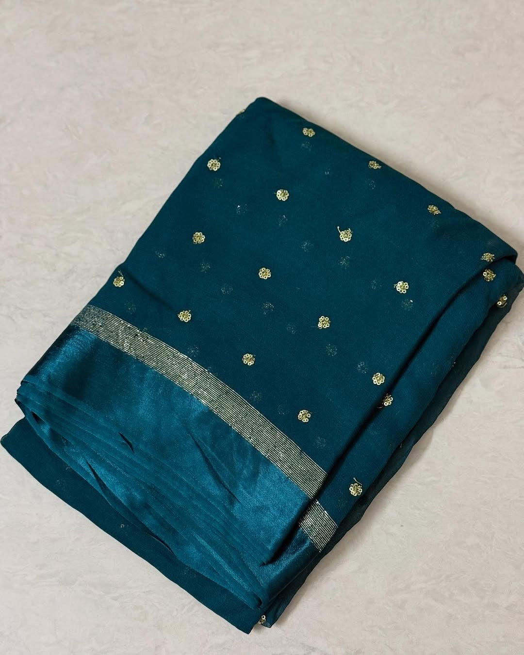 Pure Viscose Satin Border Georgette