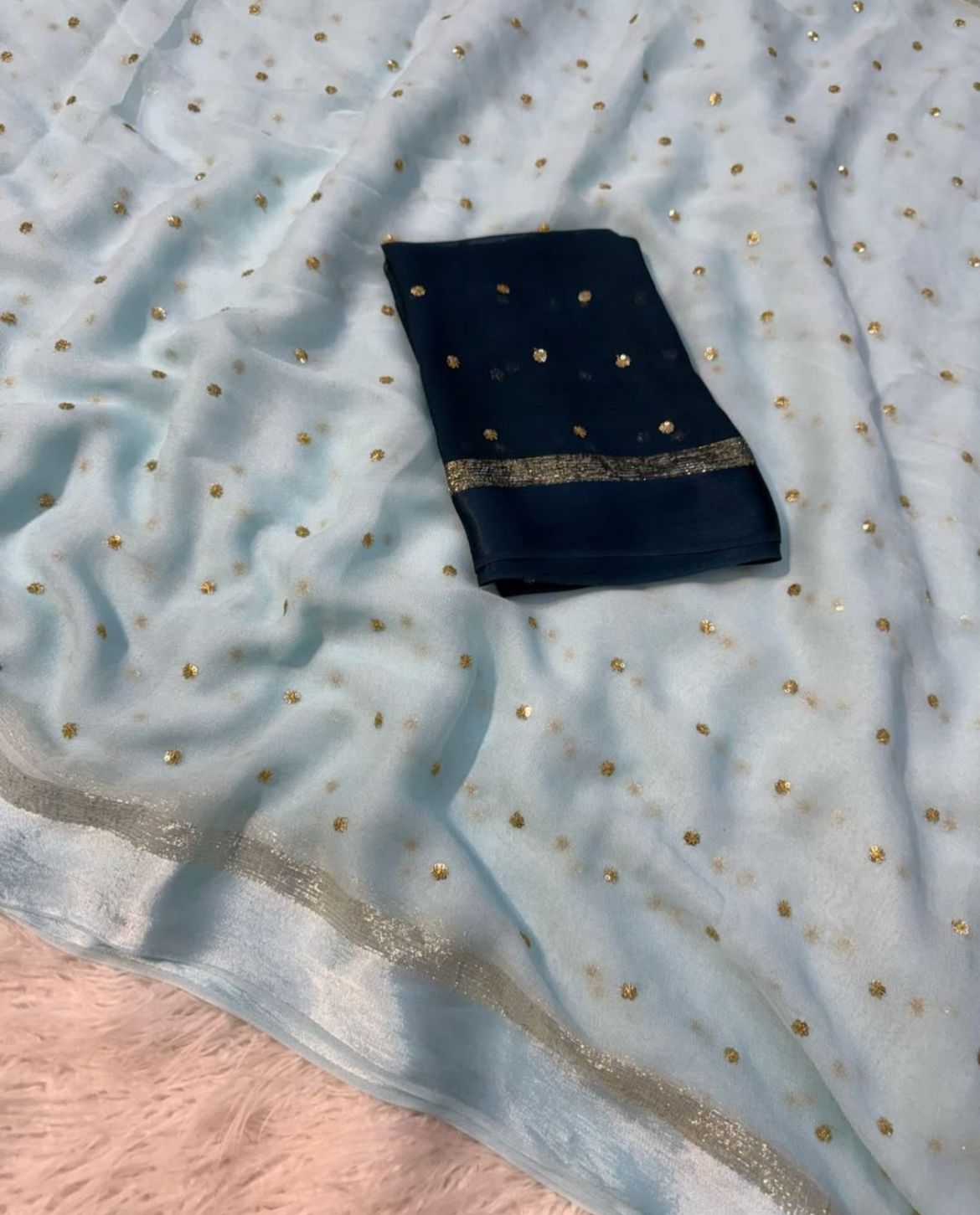 Pure Viscose Satin Border Georgette