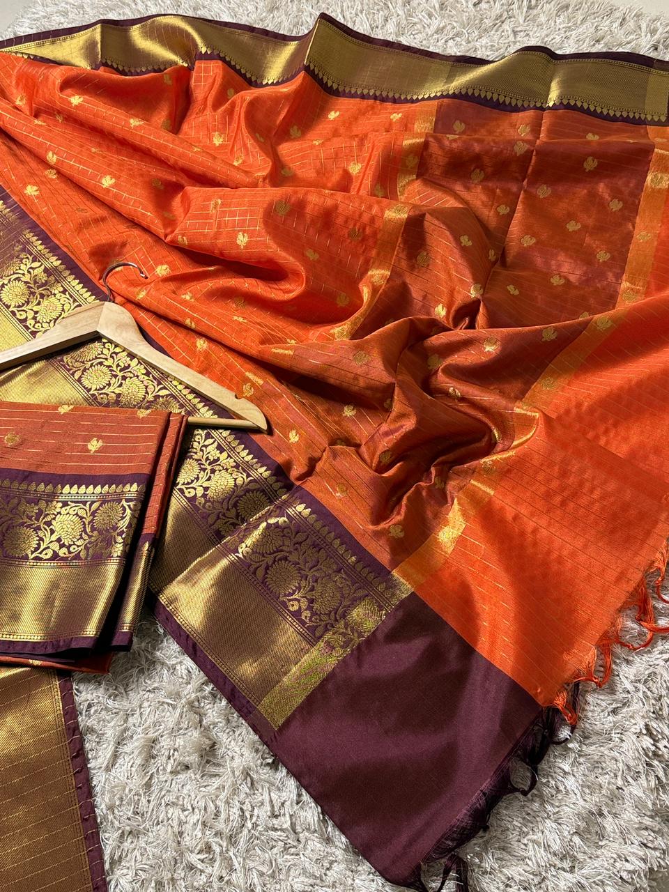 Banarasi Semi Katan Soft Silk Saree ✨