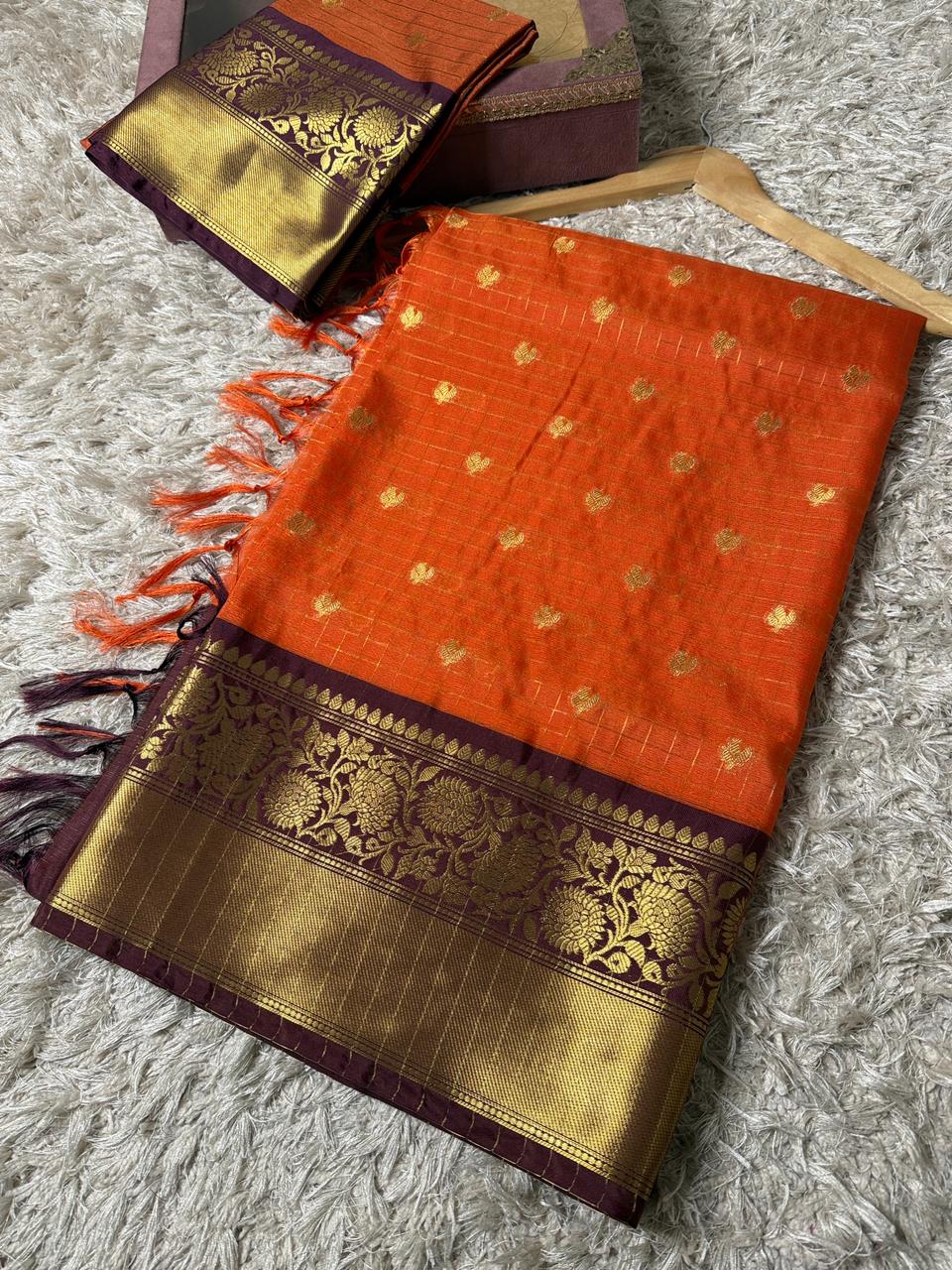 Banarasi Semi Katan Soft Silk Saree ✨