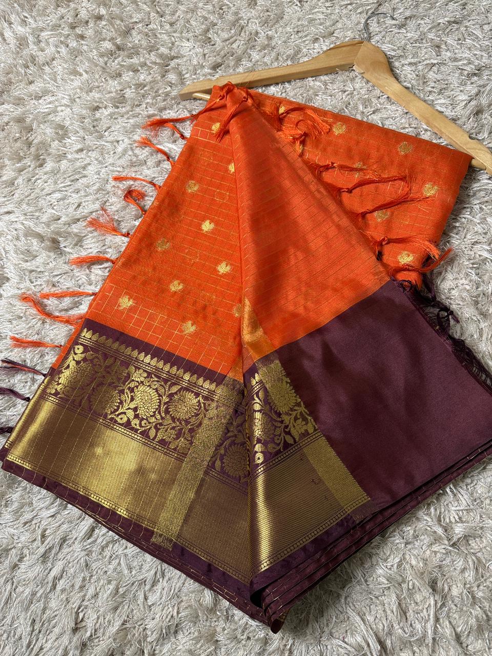 Banarasi Semi Katan Soft Silk Saree ✨
