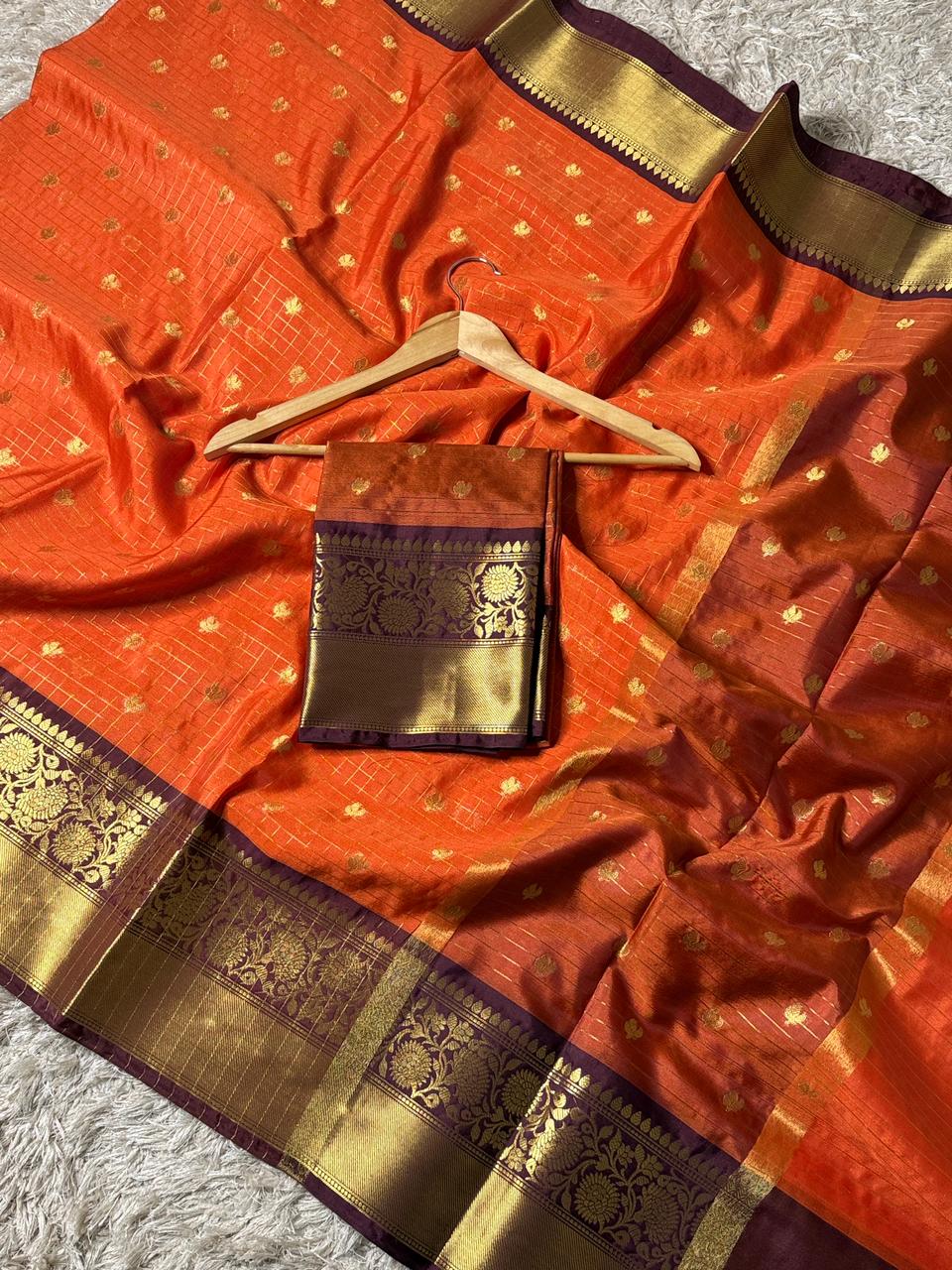 Banarasi Semi Katan Soft Silk Saree ✨
