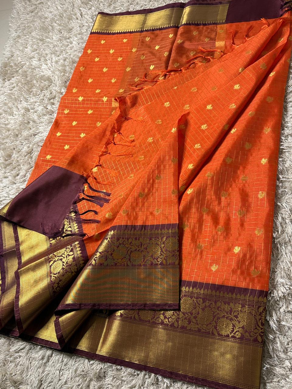 Banarasi Semi Katan Soft Silk Saree ✨