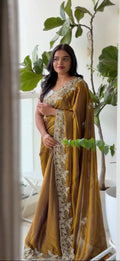 Fendy silk Designer Handwork Saree ✨
